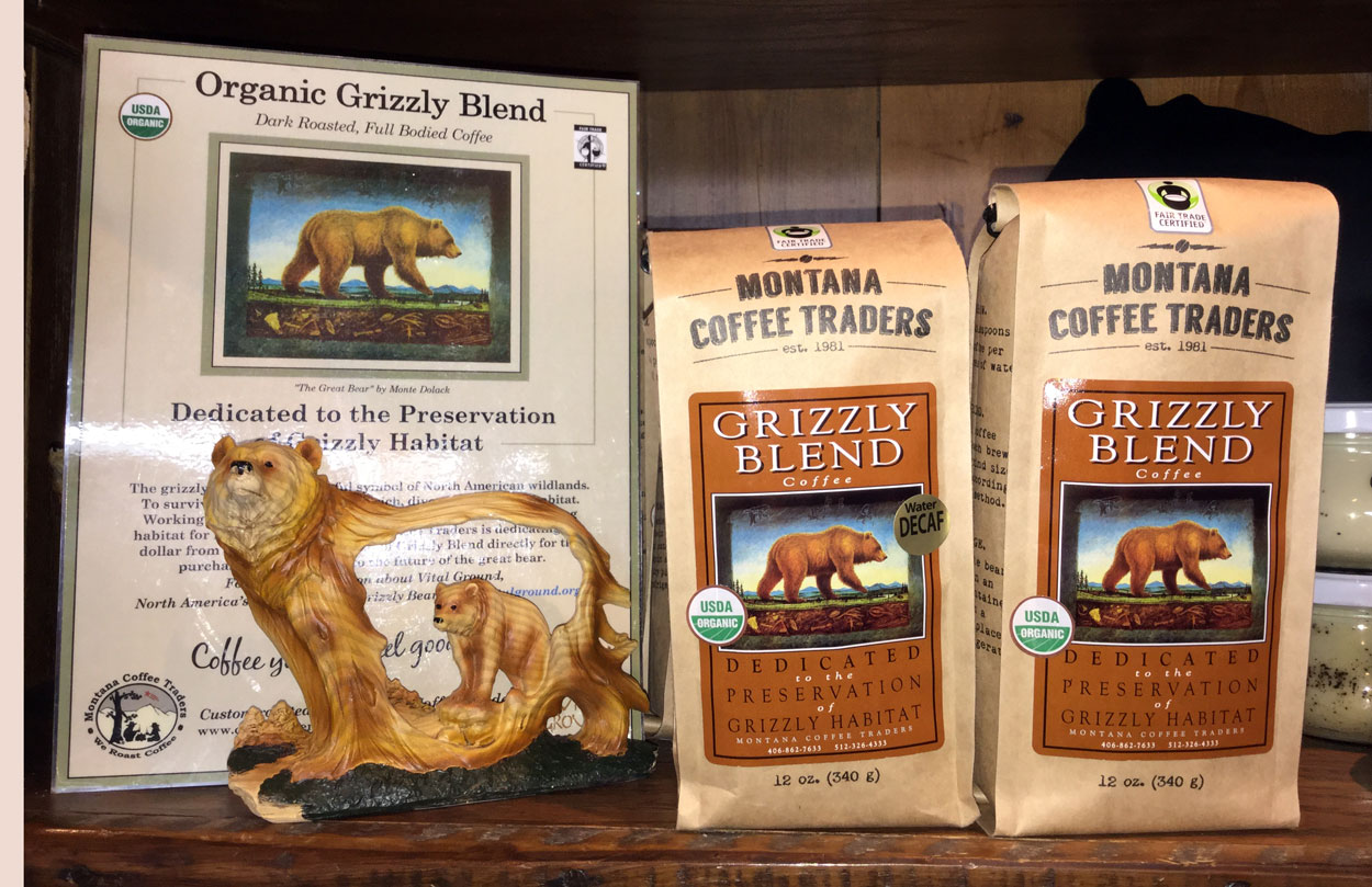 Organic grizzly blend coffee at Brookfield Zoo